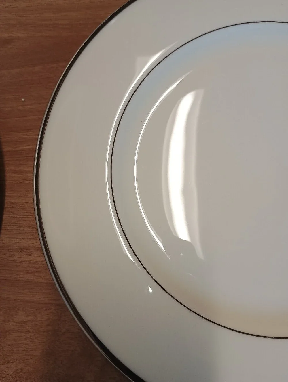 Elegant Lenox Montclair Dinner Plates with Platimum Rim - Set of 6